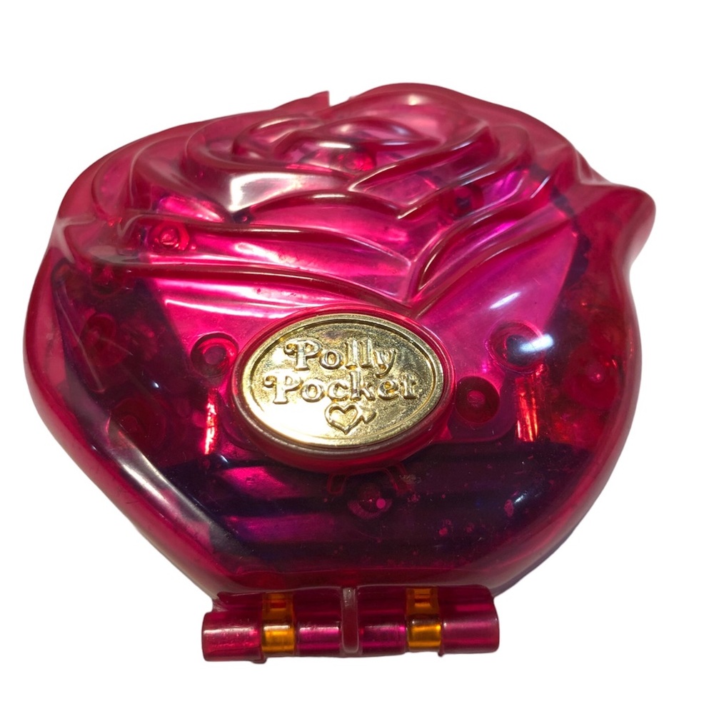 Polly pocket vintage rose compact vintage toy no figures, has damage, 1996